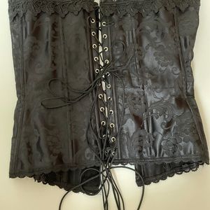 Black lace corset